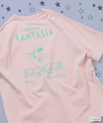 DISNEY/《迪士尼》 ファンタジア（幻想曲） ミッキーマウス 背部印花 圓領T恤