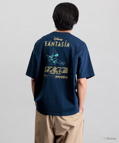 DISNEY/《迪士尼》 ファンタジア（幻想曲） ミッキーマウス 背部印花 圓領T恤