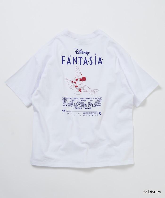 DISNEY/《迪士尼》 ファンタジア（幻想曲） ミッキーマウス 背部印花 圓領T恤