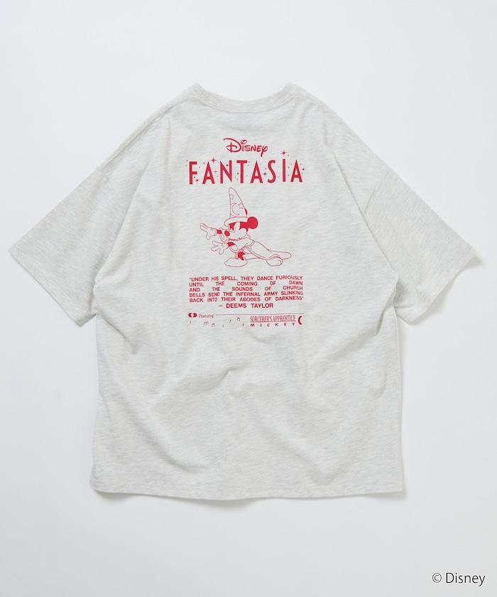 DISNEY/《迪士尼》 ファンタジア（幻想曲） ミッキーマウス 背部印花 圓領T恤
