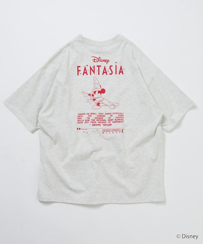 DISNEY/《迪士尼》 ファンタジア（幻想曲） ミッキーマウス 背部印花 圓領T恤