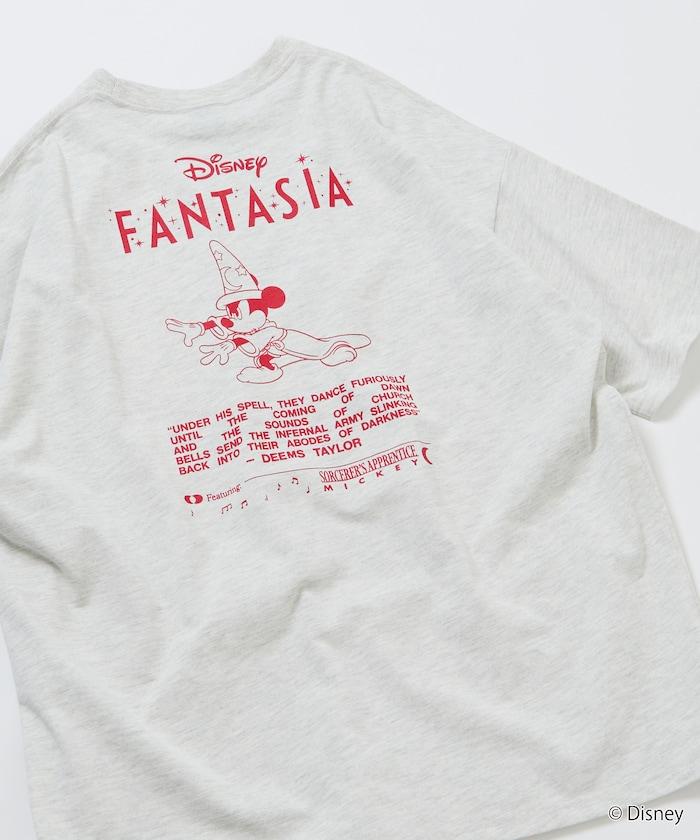 DISNEY/《迪士尼》 ファンタジア（幻想曲） ミッキーマウス 背部印花 圓領T恤