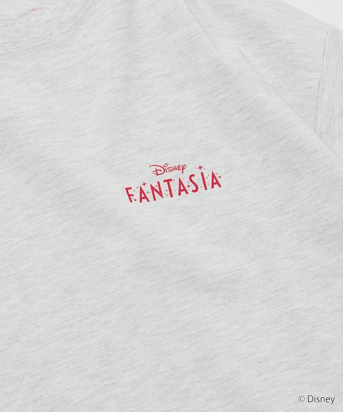 DISNEY/《迪士尼》 ファンタジア（幻想曲） ミッキーマウス 背部印花 圓領T恤
