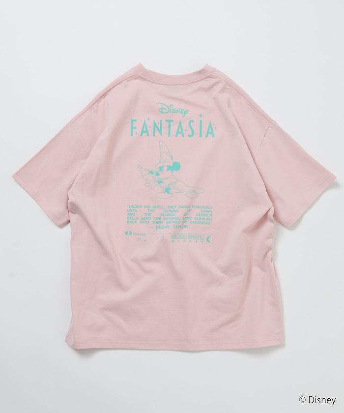 DISNEY/《迪士尼》 ファンタジア（幻想曲） ミッキーマウス 背部印花 圓領T恤