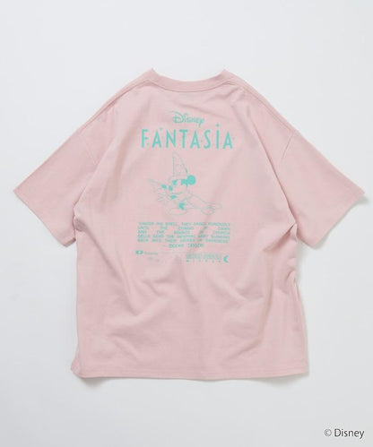 DISNEY/《迪士尼》 ファンタジア（幻想曲） ミッキーマウス 背部印花 圓領T恤