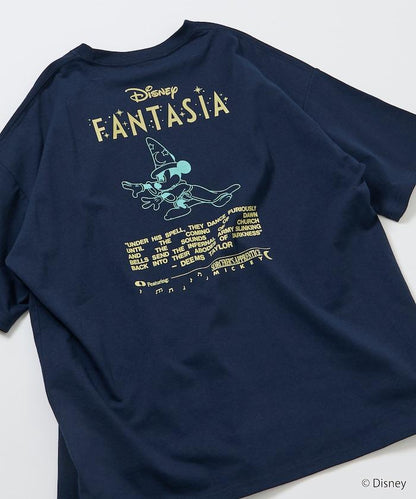 DISNEY/《迪士尼》 ファンタジア（幻想曲） ミッキーマウス 背部印花 圓領T恤