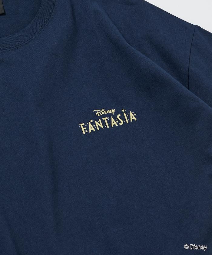 DISNEY/《迪士尼》 ファンタジア（幻想曲） ミッキーマウス 背部印花 圓領T恤