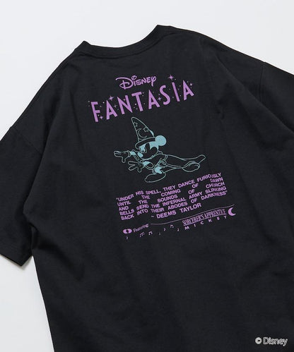 DISNEY/《迪士尼》 ファンタジア（幻想曲） ミッキーマウス 背部印花 圓領T恤