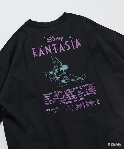 DISNEY/《迪士尼》 ファンタジア（幻想曲） ミッキーマウス 背部印花 圓領T恤