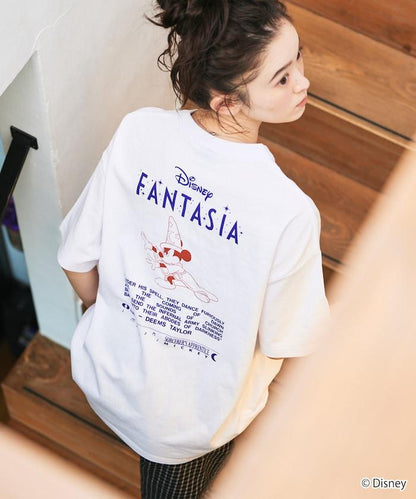 DISNEY/《迪士尼》 ファンタジア（幻想曲） ミッキーマウス 背部印花 圓領T恤