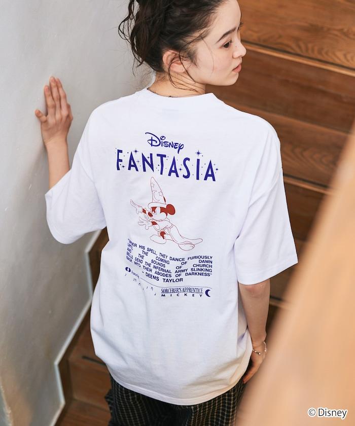 DISNEY/《迪士尼》 ファンタジア（幻想曲） ミッキーマウス 背部印花 圓領T恤