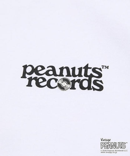 PEANUTS（花生漫畫） Records 背部印花寬鬆圓領T恤