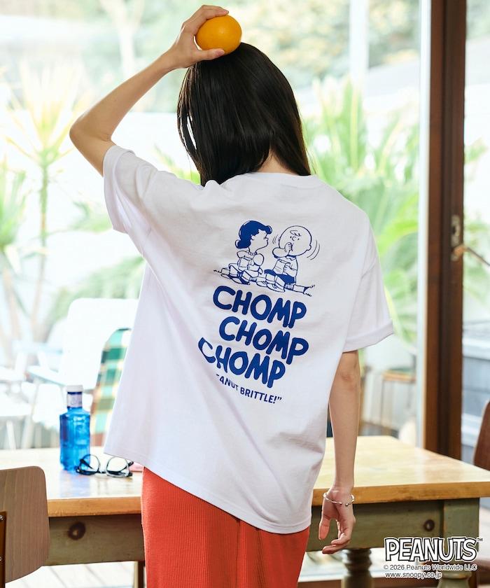 PEANUTS（花生漫畫） 圓領T恤 CHOMP