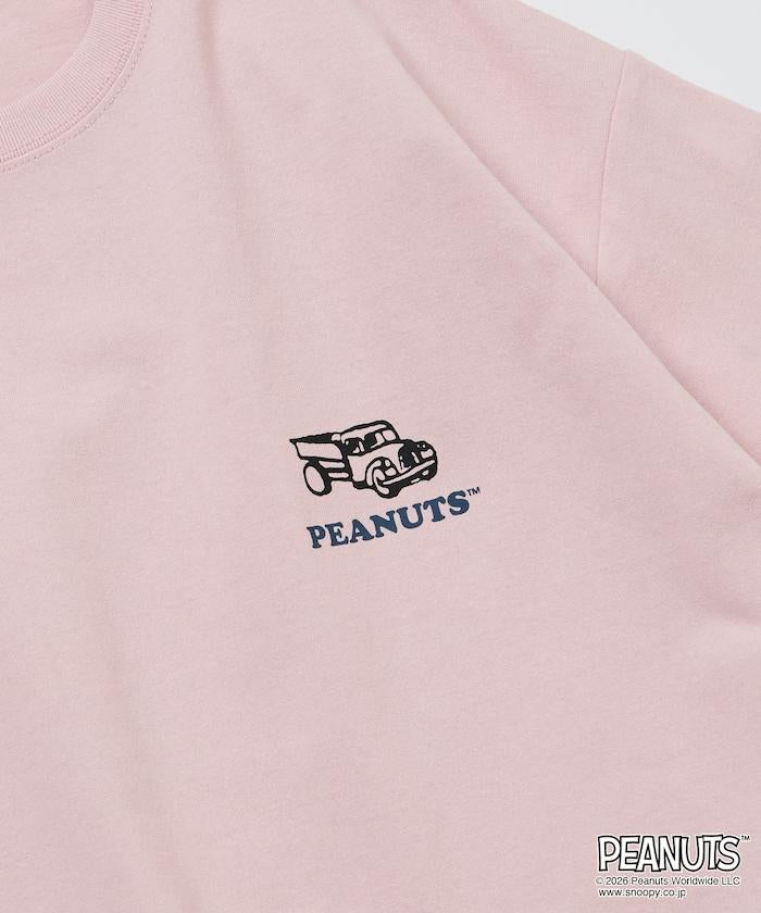 PEANUTS（花生漫畫） 寬鬆廓形 背面印花 圓領T恤