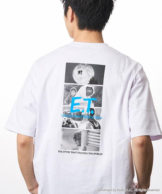 E.T.（E.T. 外星人） 背部印花 寬鬆版型 圓領 T恤