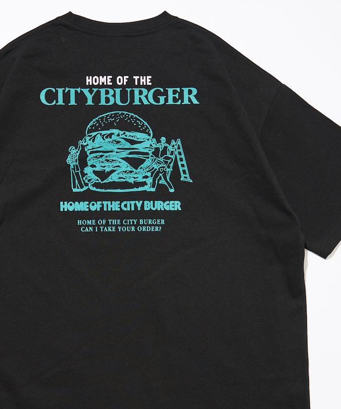 寬鬆版型 後背印花 圓領 City Burger T恤