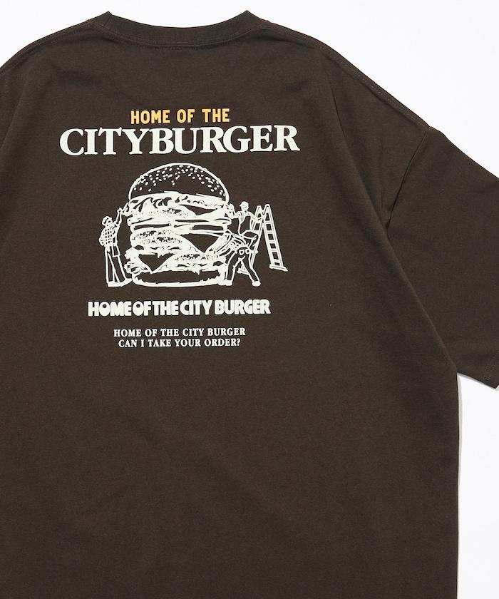 寬鬆版型 後背印花 圓領 City Burger T恤