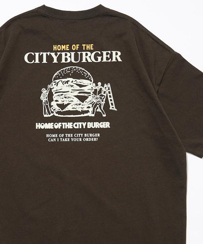 寬鬆版型 後背印花 圓領 City Burger T恤