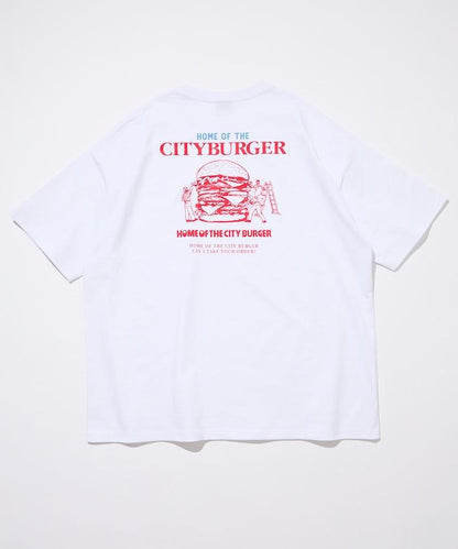 寬鬆版型 後背印花 圓領 City Burger T恤