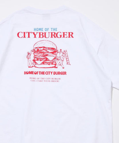 寬鬆版型 後背印花 圓領 City Burger T恤