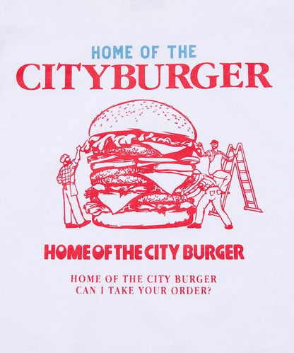 寬鬆版型 後背印花 圓領 City Burger T恤