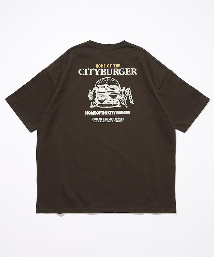 寬鬆版型 後背印花 圓領 City Burger T恤