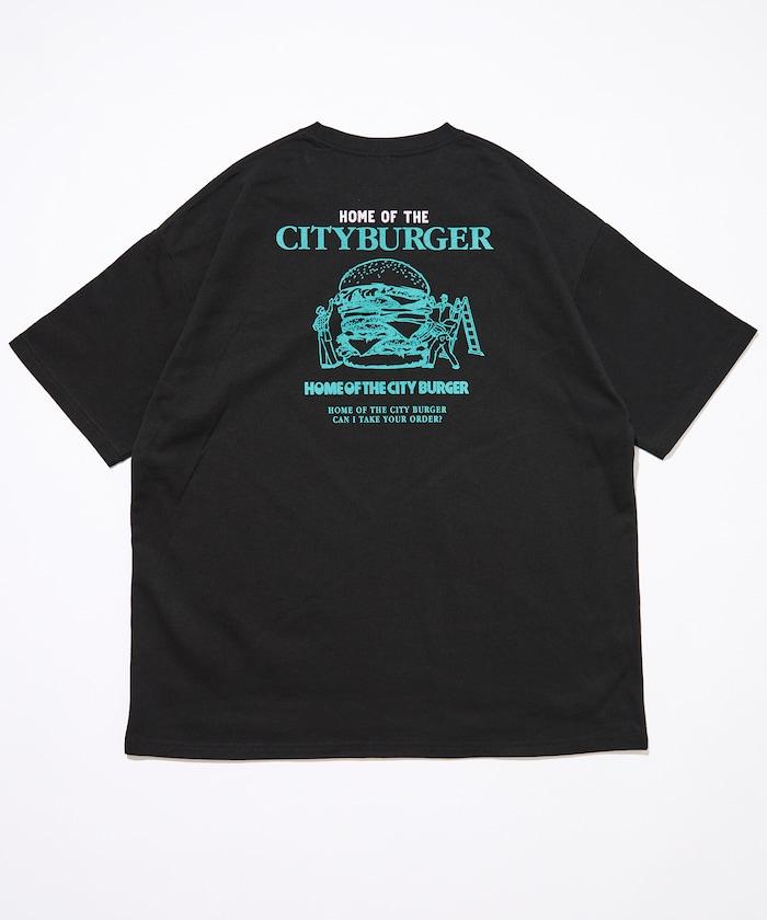 寬鬆版型 後背印花 圓領 City Burger T恤