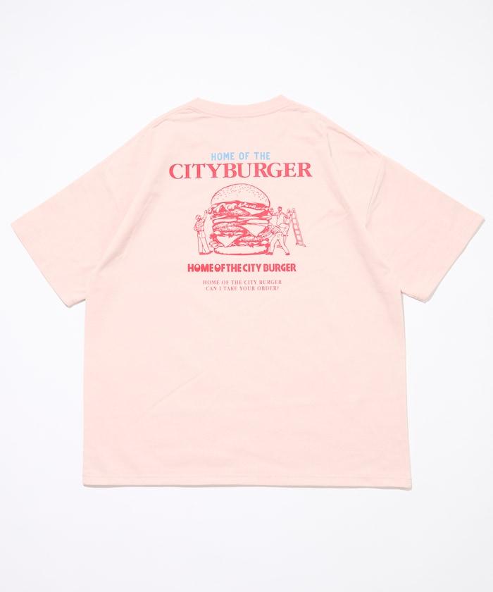 寬鬆版型 後背印花 圓領 City Burger T恤