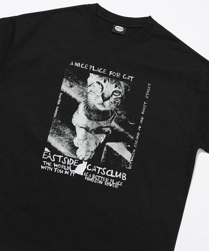 寬鬆版型 背部印花 圓領 CAT Photo T恤