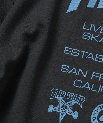THRASHER×FREAK'S STORE スラッシャー 寬鬆廓形 背部Logo印花 T恤