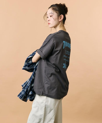 THRASHER×FREAK'S STORE スラッシャー 寬鬆廓形 背部Logo印花 T恤