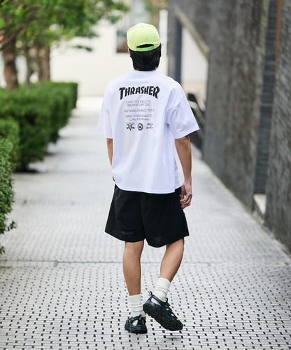 THRASHER×FREAK'S STORE スラッシャー 寬鬆廓形 背部Logo印花 T恤