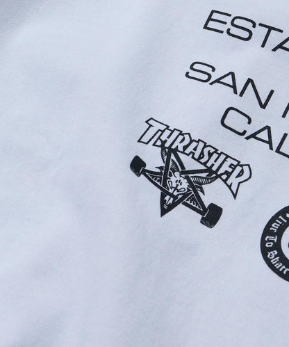 THRASHER×FREAK'S STORE スラッシャー 寬鬆廓形 背部Logo印花 T恤