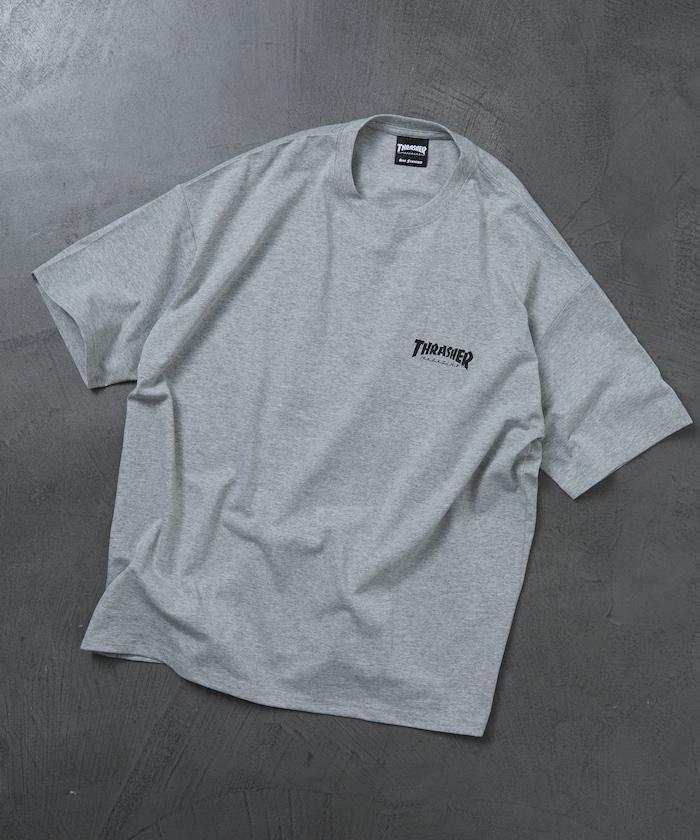 THRASHER×FREAK'S STORE スラッシャー 寬鬆廓形 背部Logo印花 T恤