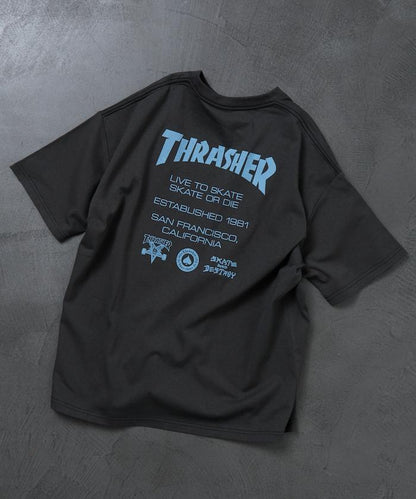 THRASHER×FREAK'S STORE スラッシャー 寬鬆廓形 背部Logo印花 T恤