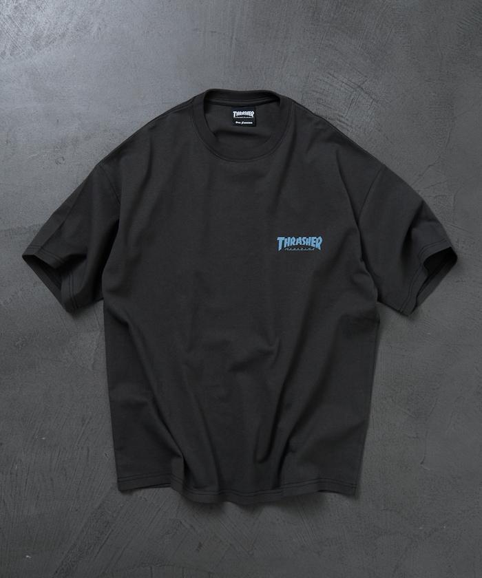 THRASHER×FREAK'S STORE スラッシャー 寬鬆廓形 背部Logo印花 T恤