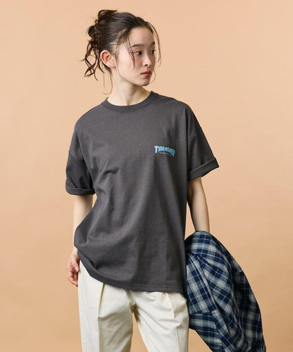 THRASHER×FREAK'S STORE スラッシャー 寬鬆廓形 背部Logo印花 T恤
