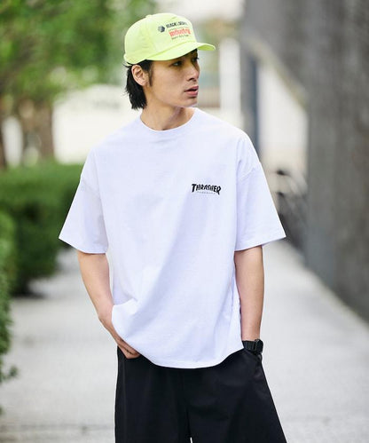 THRASHER×FREAK'S STORE スラッシャー 寬鬆廓形 背部Logo印花 T恤