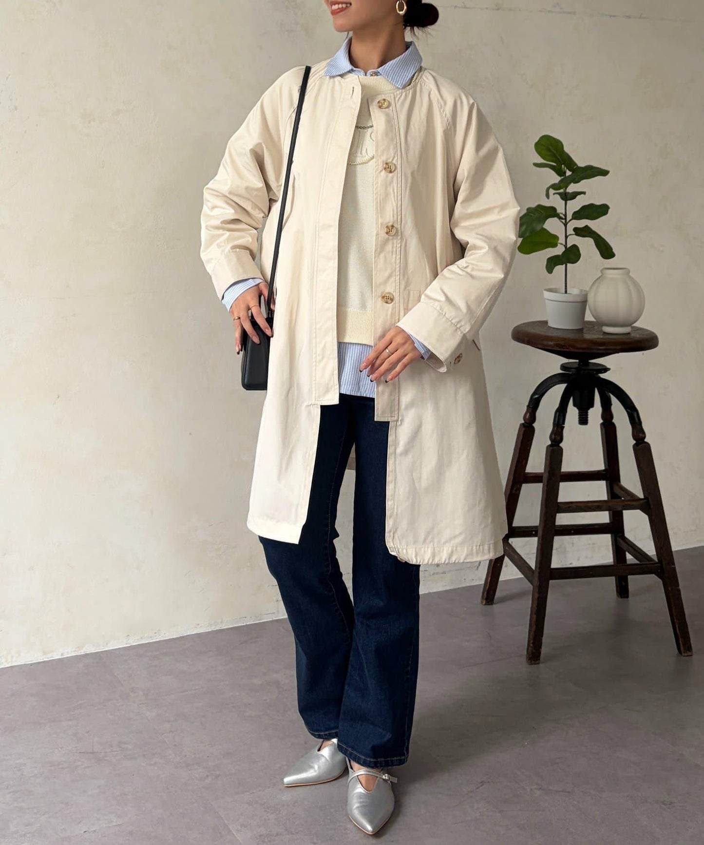 多方式穿法 翻領大衣