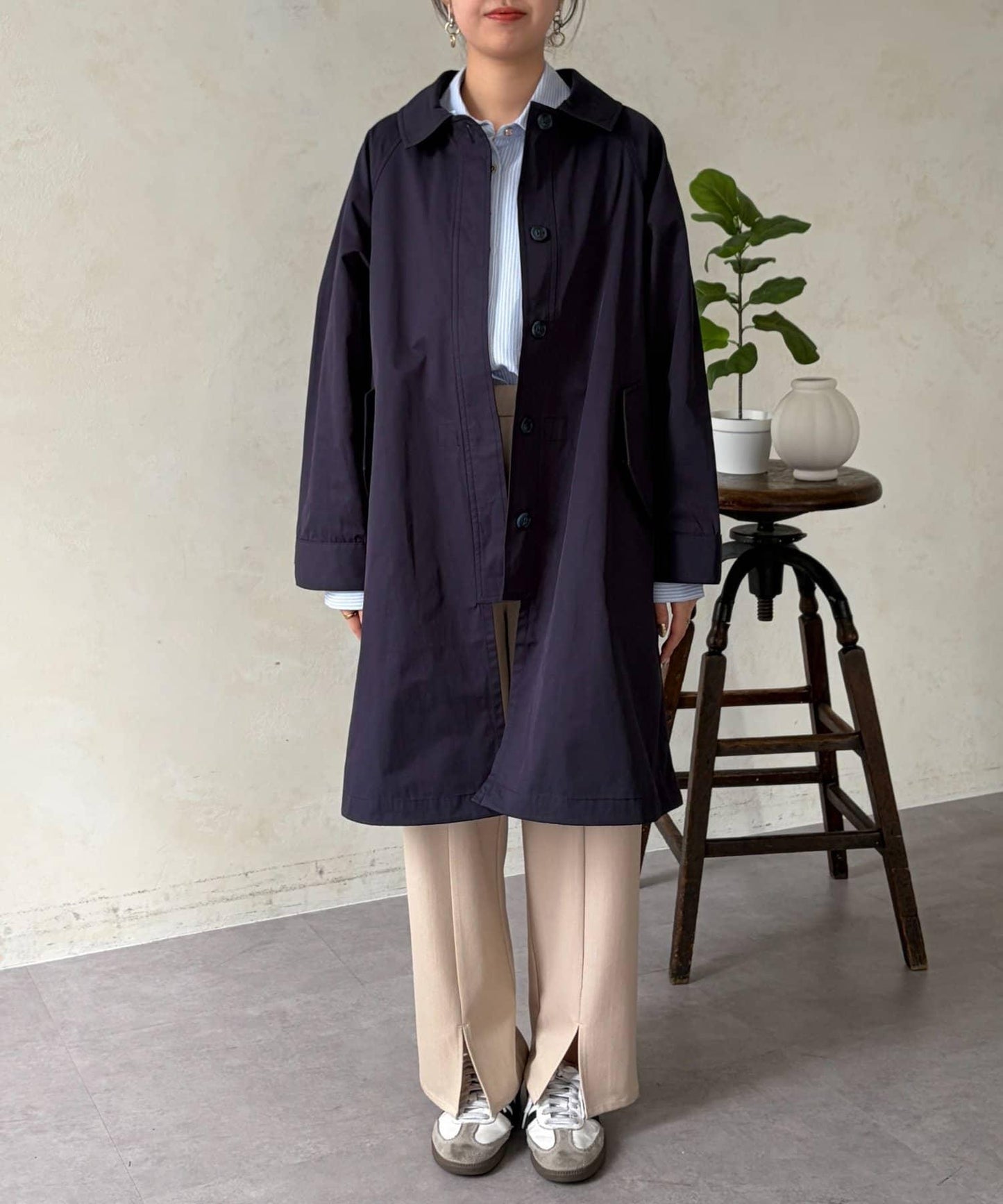 多方式穿法 翻領大衣