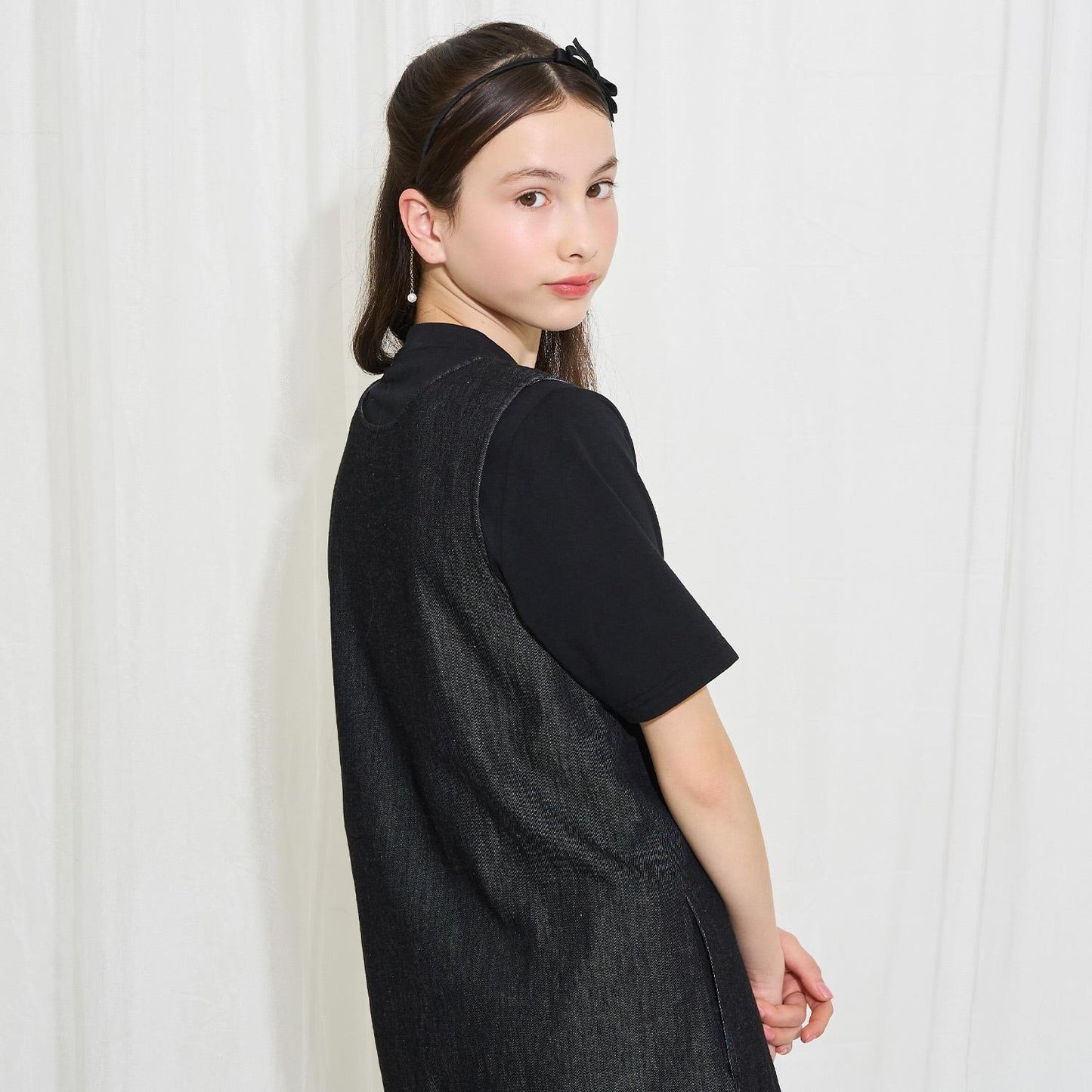 AMI 接觸冷感 泡泡廓形 牛仔 吊帶連衣裙 套裝
