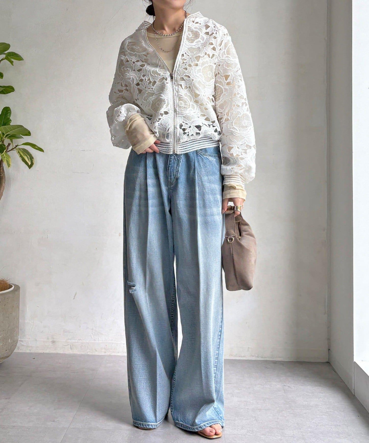 花朵蕾絲 短外套