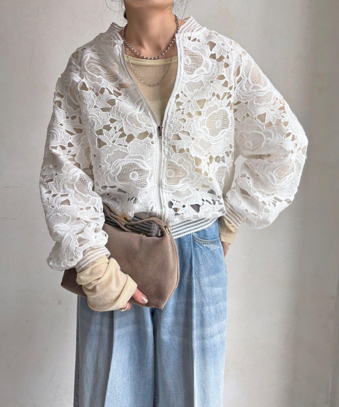 花朵蕾絲 短外套