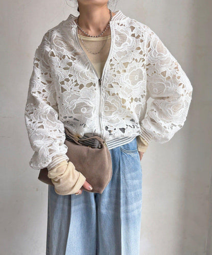 花朵蕾絲 短外套