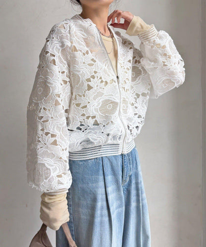 花朵蕾絲 短外套