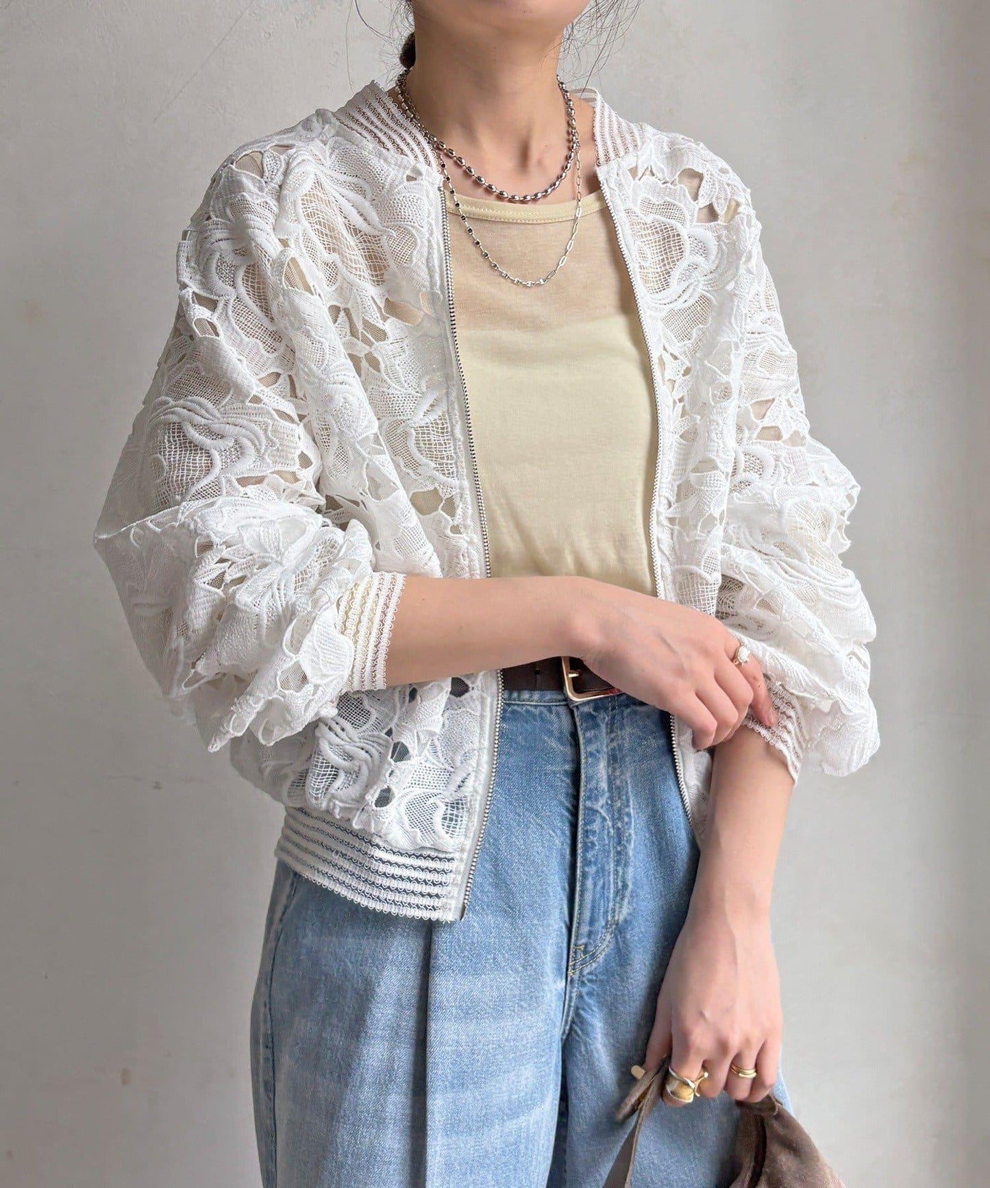 花朵蕾絲 短外套