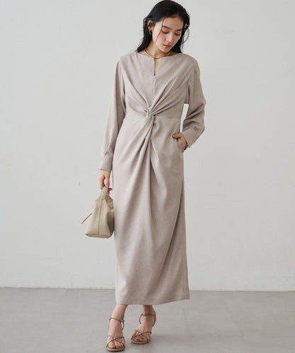 Loungedress 扭結V領連衣裙