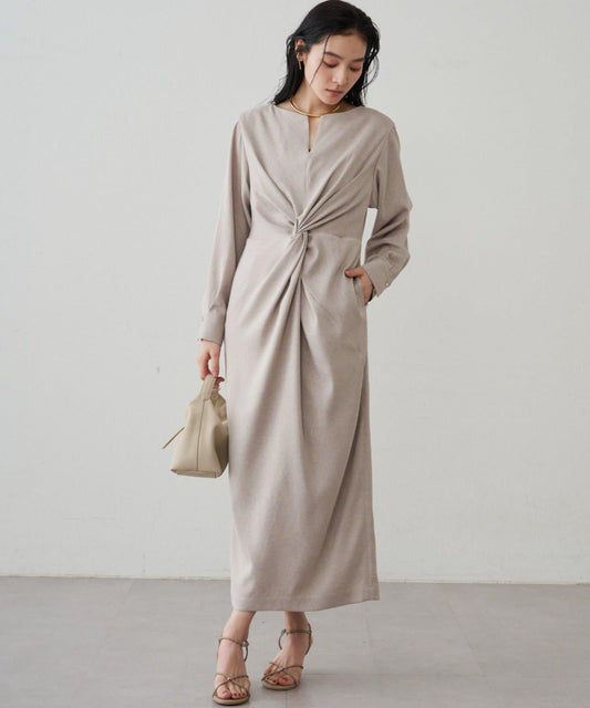 Loungedress 扭結V領連衣裙