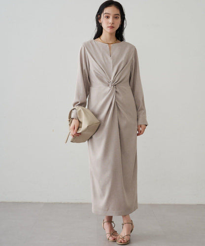 Loungedress 扭結V領連衣裙