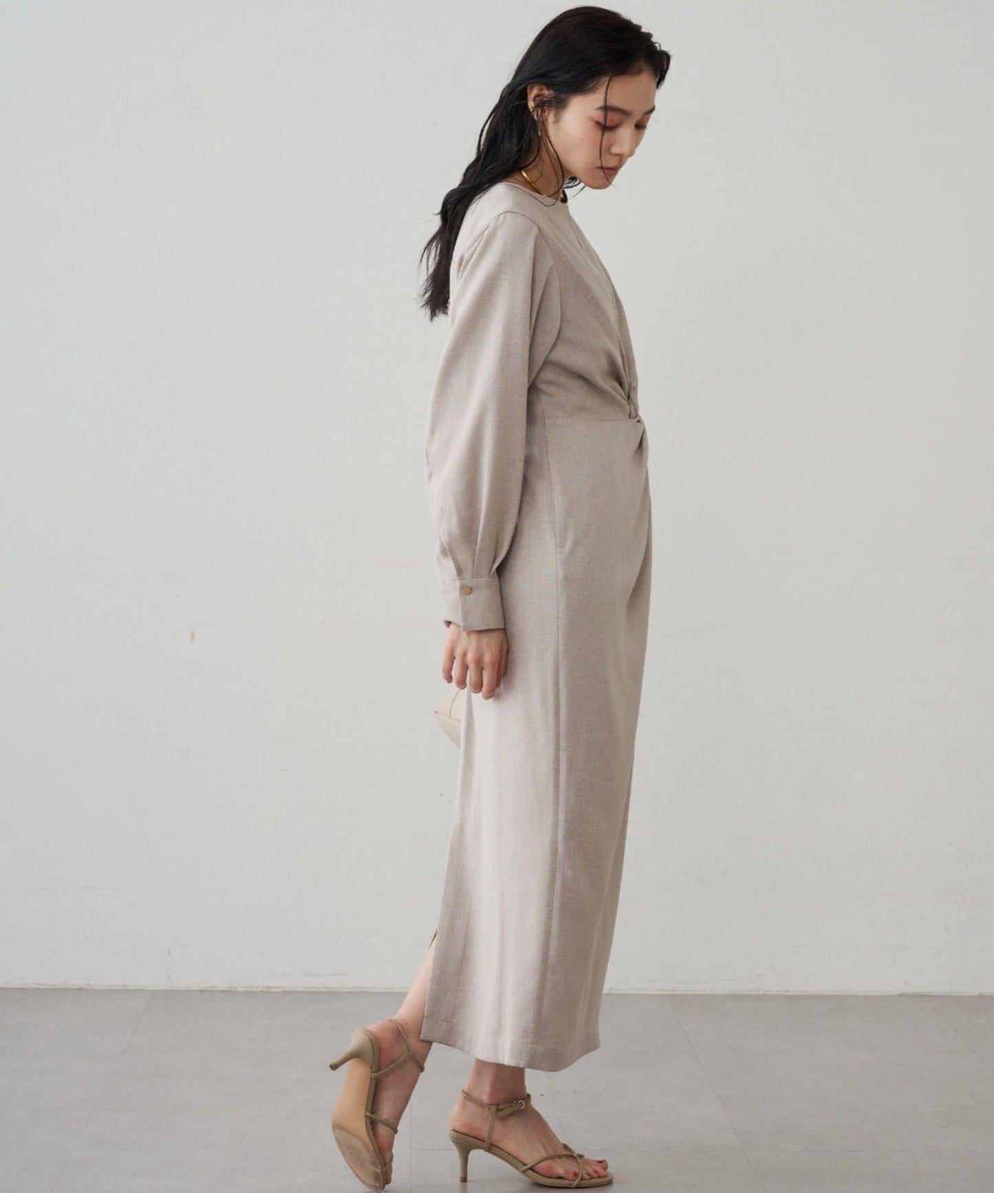 Loungedress 扭結V領連衣裙